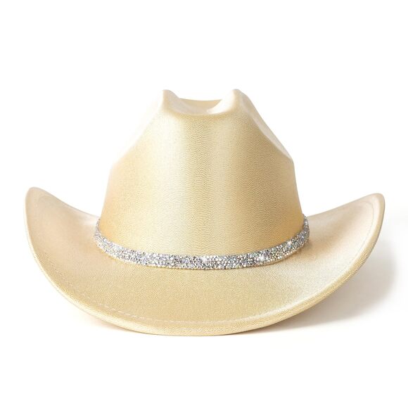 3551 Glitter Cowboy Hat For Women And Men Party Disco Cowgirl